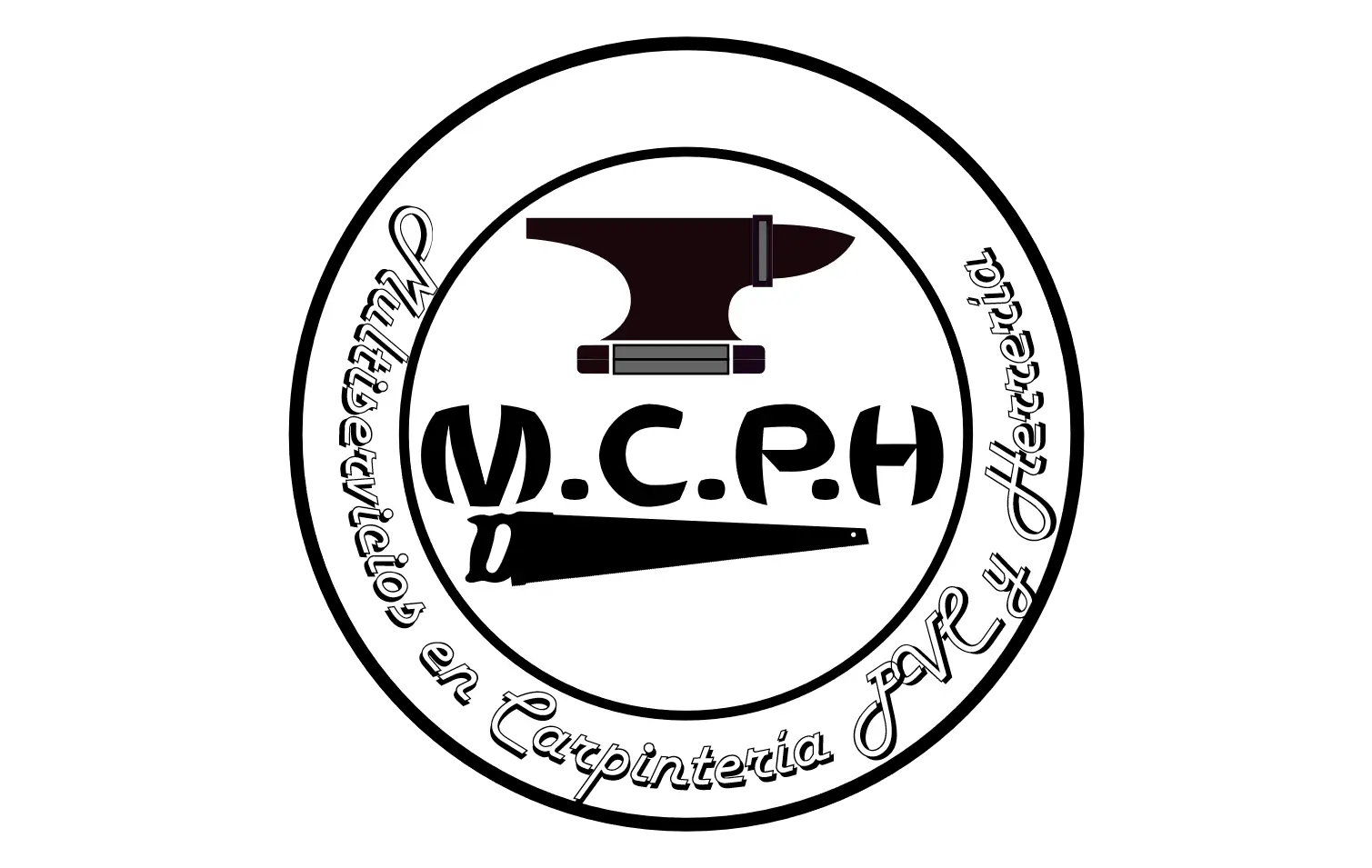 Logo redondo vectorial gratis para carpintería con tipografía personalizada