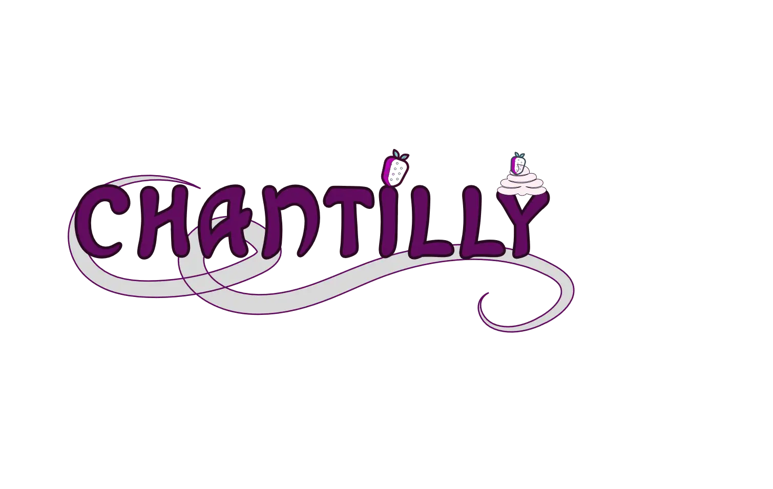 Logo vectorial gratis para Chantilly con fuentes personalizadas