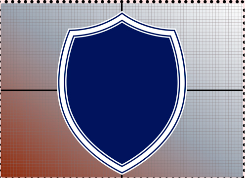 Ejemplo de escudo de fútbol vectorizado