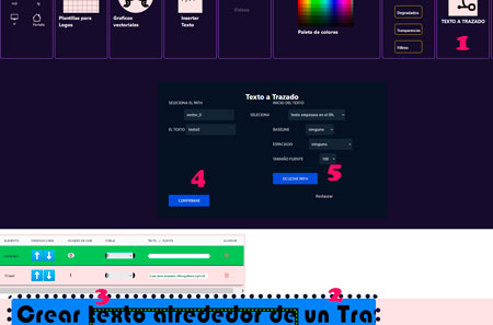 Aplicar texto en trazado para logos