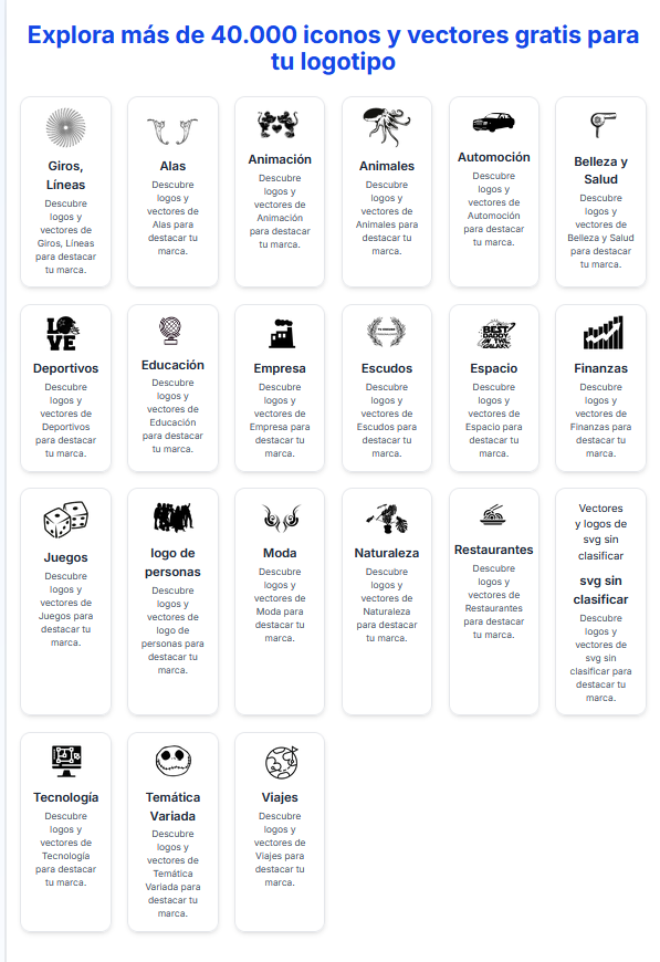 Familias de iconos SVG