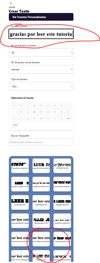 Insertar texto personalizado en SVG en CreadorLogos.com