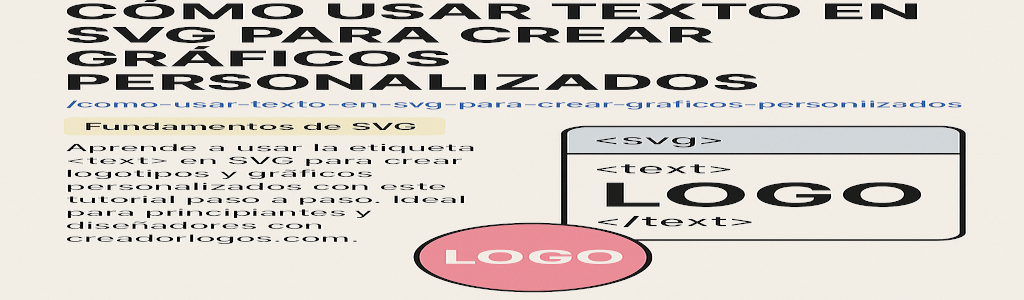 Ejemplo de un gráfico SVG con texto personalizado creado con creadorlogos.com